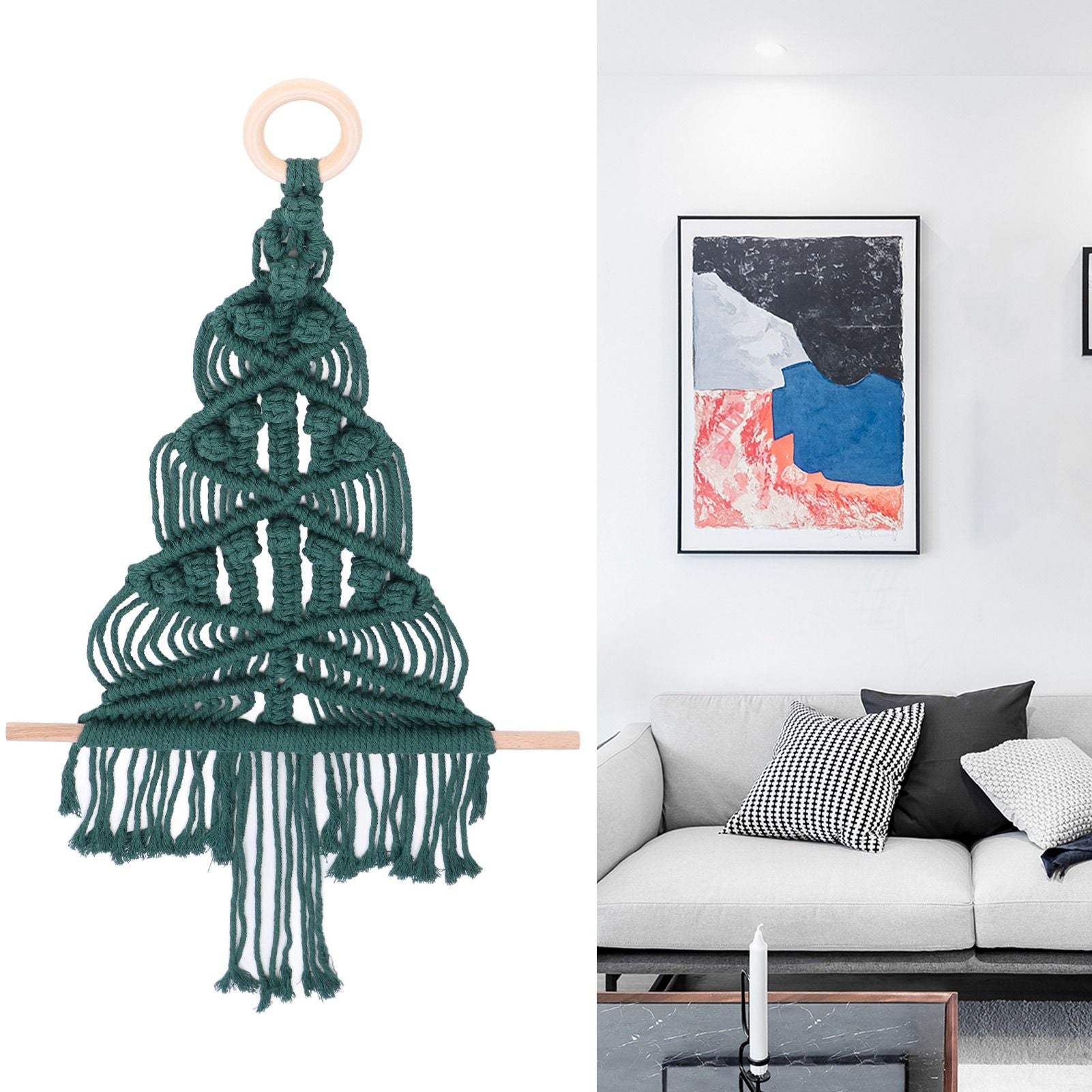 Tassel Tapestry Hand Woven Pendant Bedroom Wall Hanging Tapestry for Hosuehold Decoration