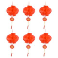20Pcs Red Paper Chinese Decorative Lantern 15cm Diameter Hanging Ornaments for New Year Festival Wedding
