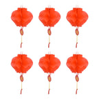 20Pcs Red Paper Chinese Decorative Lantern 15cm Diameter Hanging Ornaments for New Year Festival Wedding