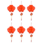 20Pcs Red Paper Chinese Decorative Lantern 15cm Diameter Hanging Ornaments for New Year Festival Wedding