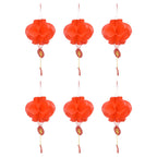 20Pcs Red Paper Chinese Decorative Lantern 15cm Diameter Hanging Ornaments for New Year Festival Wedding