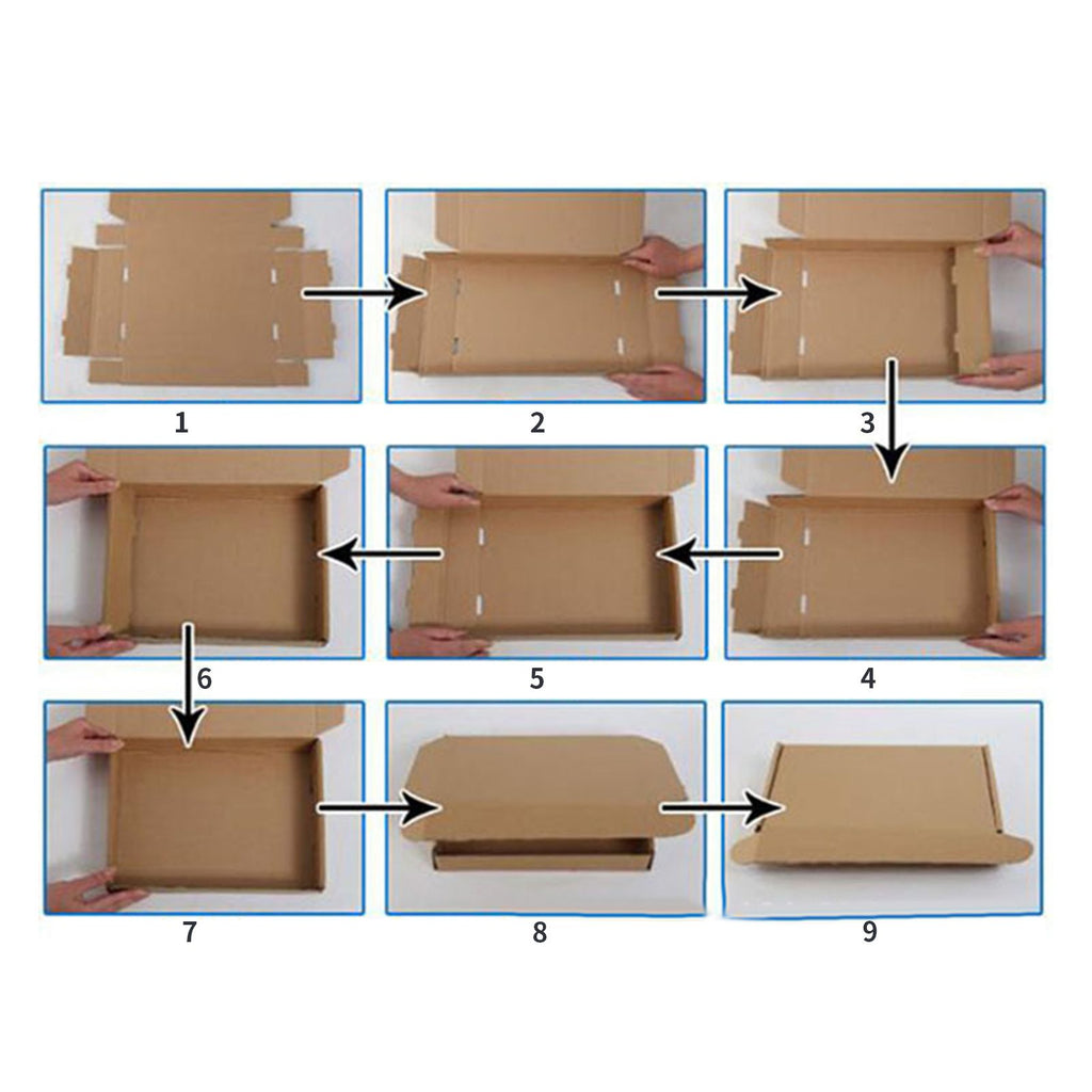Ultrahard Paper Box 3 Layers Reusable Recyclable Packaging Packing Box Pizza Box for Gift Art Craft250x48x43 mm / 9.8x1.9x1.7 in