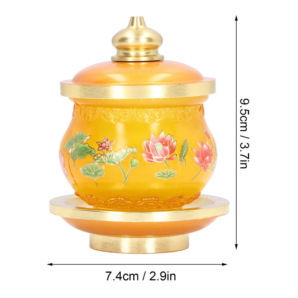 Buddhism Water Supply Cup Home Buddha Worship Family Tribute Holy Supplies Coloured Glaze Small