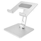 Tablet Stand Holder Aluminum Alloy Universal Desktop Adjustable Foldable Phone Tablet Bracket Silver