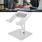 Tablet Stand Holder Aluminum Alloy Universal Desktop Adjustable Foldable Phone Tablet Bracket Silver