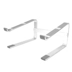 Desktop Laptop Stand Ergonomic Aluminum Alloy Laptop PC Computer Riser Cooling Shelf for Home Office Silver