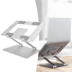 Laptop Stand Collapsible Portable Aluminium Alloy Notebook Support Computer Riser Stand Silver Computer Cooling Holder