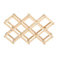 Foldable Wine Cabinet Pine Durable Elegant Simple Wine Rack Cabinet for Home Hotel OfficeWood Color 10 Bottles