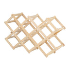 Foldable Wine Cabinet Pine Durable Elegant Simple Wine Rack Cabinet for Home Hotel OfficeWood Color 10 Bottles