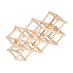 Foldable Wine Cabinet Pine Durable Elegant Simple Wine Rack Cabinet for Home Hotel OfficeWood Color 10 Bottles