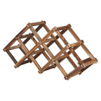 Foldable Wine Cabinet Pine Durable Elegant Simple Wine Rack Cabinet for Home Hotel OfficeRoast Color 6 Bottles