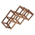 Foldable Wine Cabinet Pine Durable Elegant Simple Wine Rack Cabinet for Home Hotel OfficeRoast Color 6 Bottles