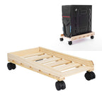 Mobile Computer Host Bracket Wooden CPU Stand with Good Heat Dissipation Performance for Office and Home