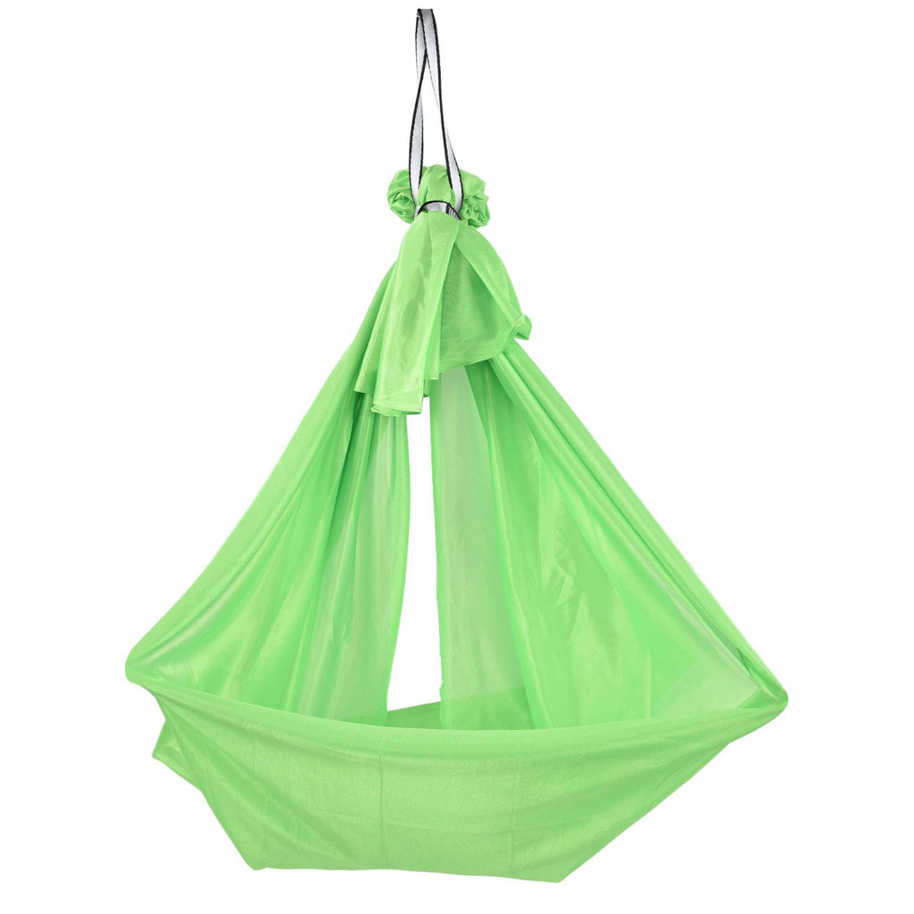 Aerial Yoga Hammock 1 X 2.8m Safe Breathable Relieve Pain Children's Elastic Hammock for Yoga Children UseGreen