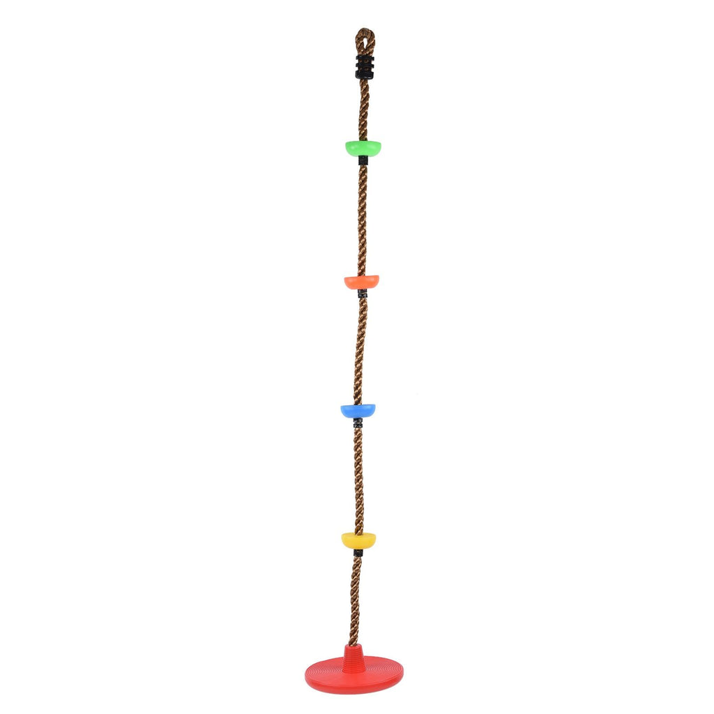 Disc Swing Seat Climbing Rope Colorful High Strength for Kids Children Indoors Outdoors