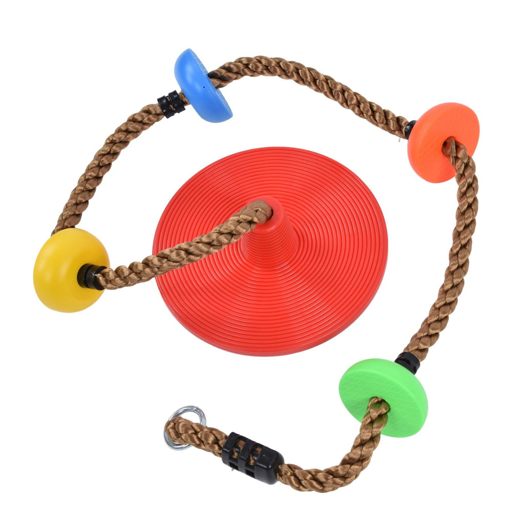 Disc Swing Seat Climbing Rope Colorful High Strength for Kids Children Indoors Outdoors