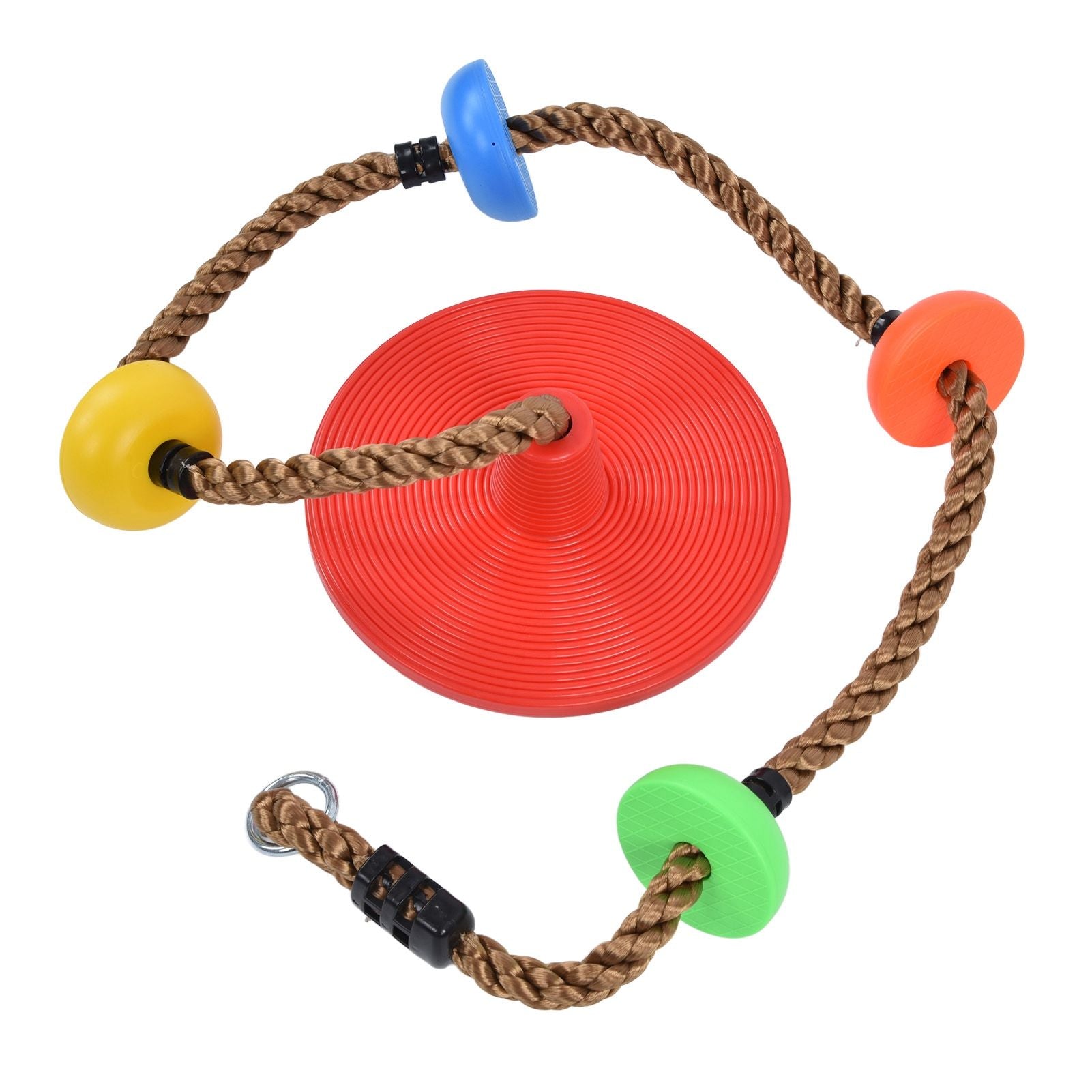 Disc Swing Seat Climbing Rope Colorful High Strength for Kids Children Indoors Outdoors