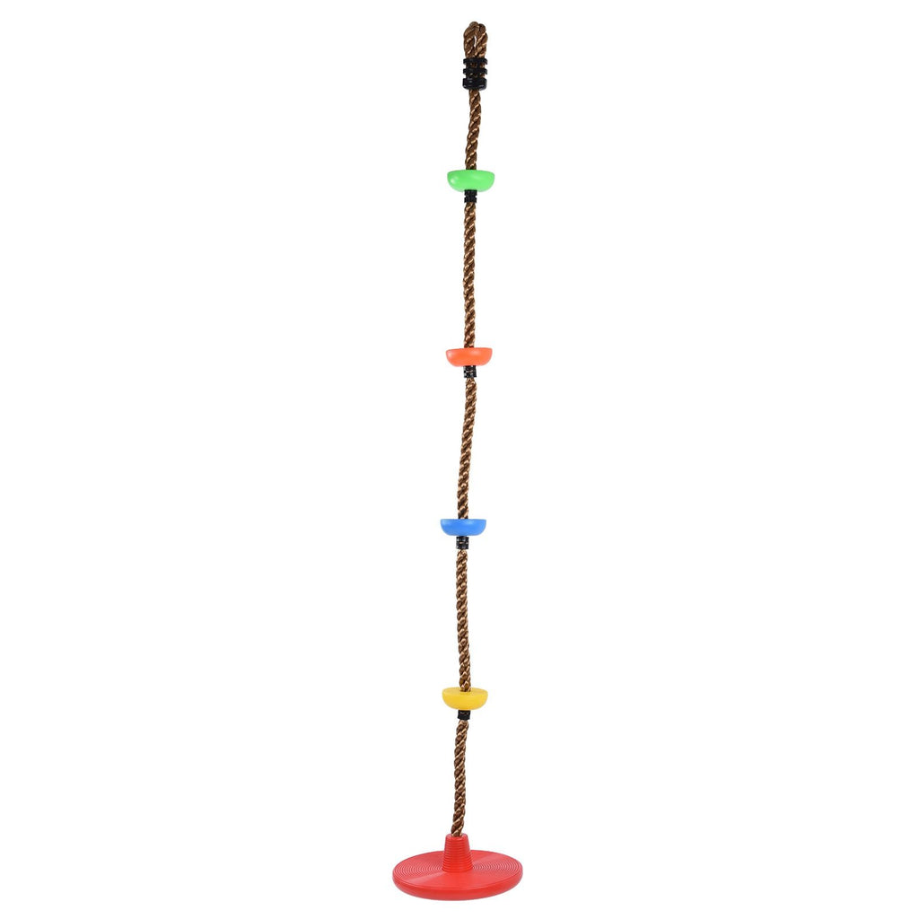 Disc Swing Seat Climbing Rope Colorful High Strength for Kids Children Indoors Outdoors