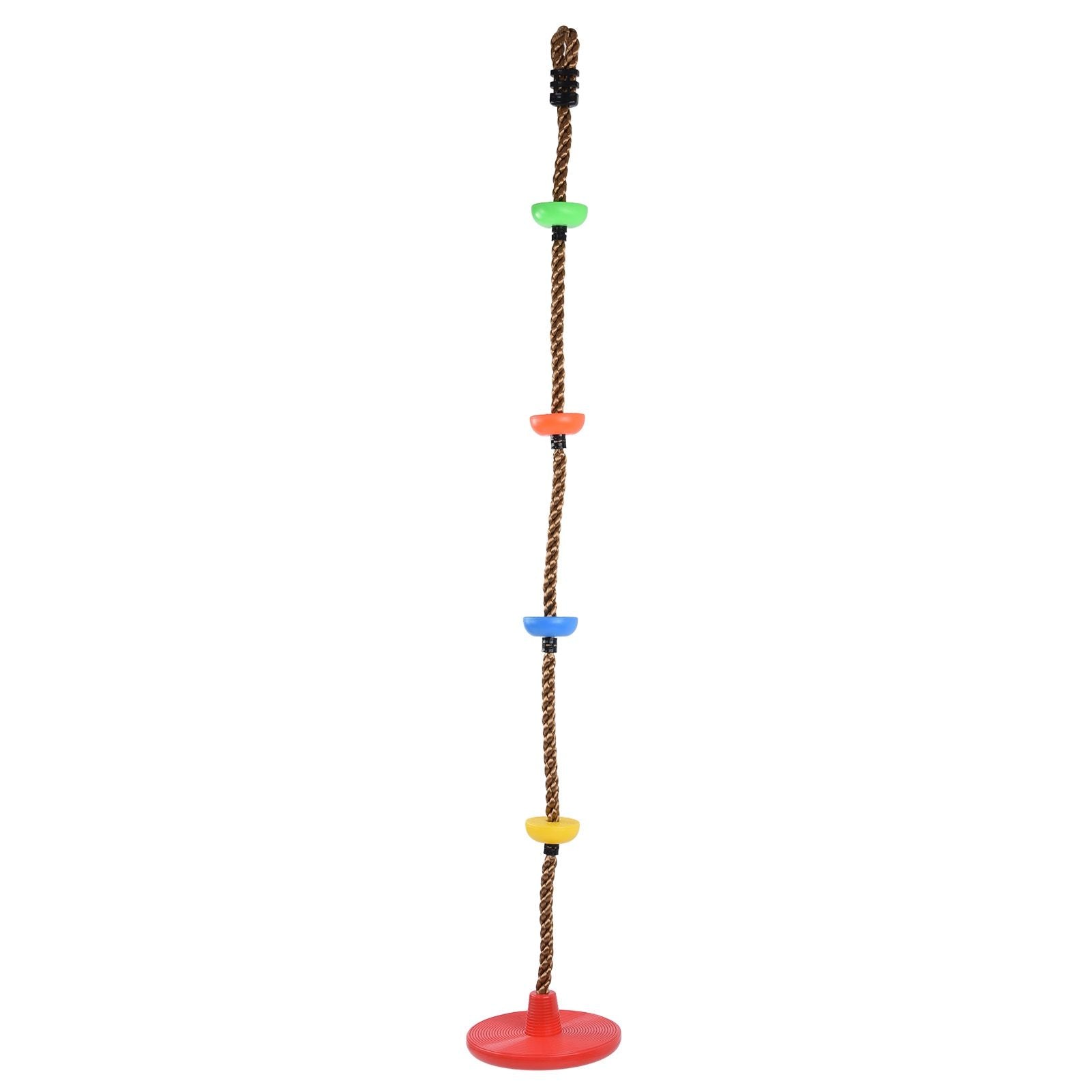Disc Swing Seat Climbing Rope Colorful High Strength for Kids Children Indoors Outdoors