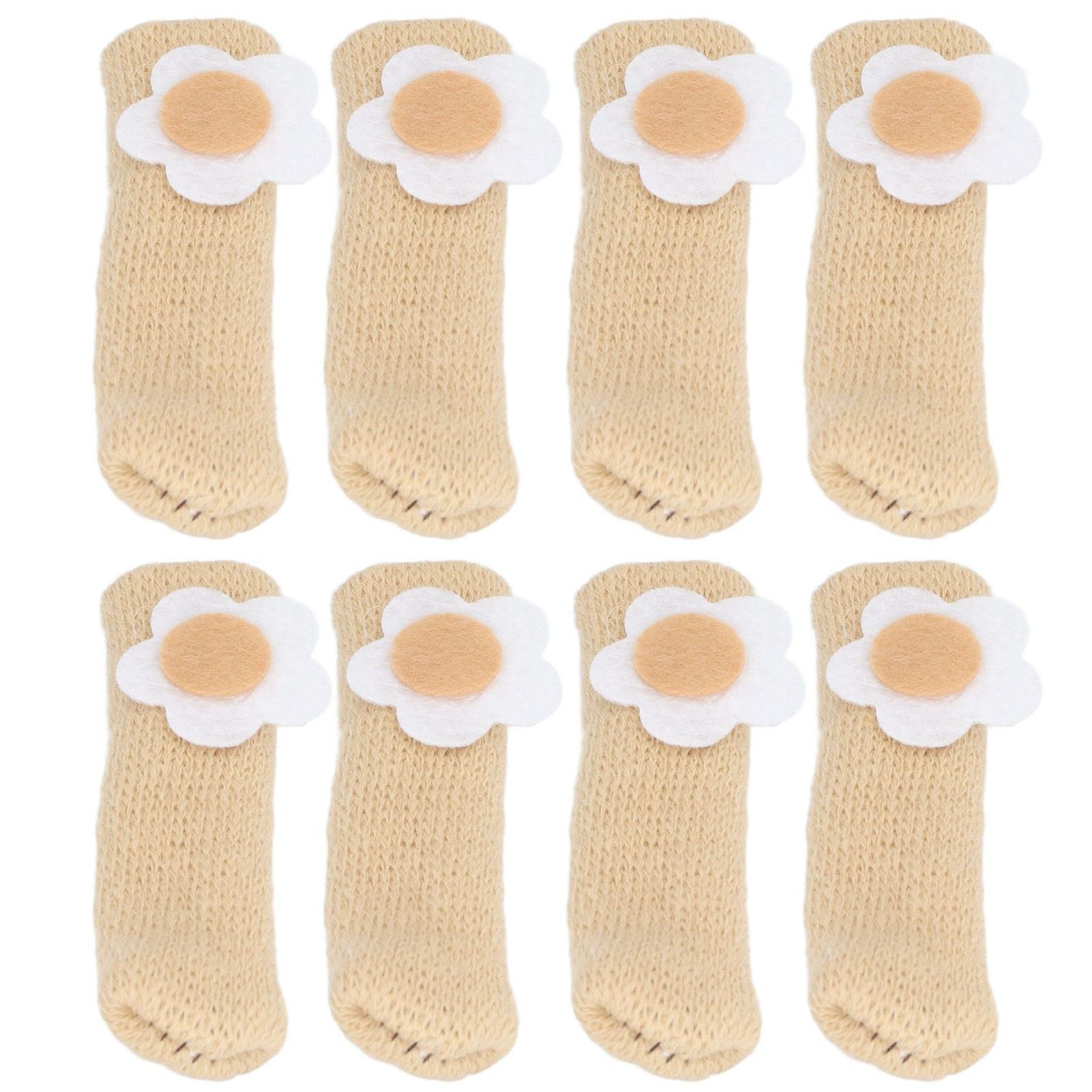 25Pcs Furniture Leg Cover Foot Cover Mat Floor Protector Double Layer Knitted Set Kit