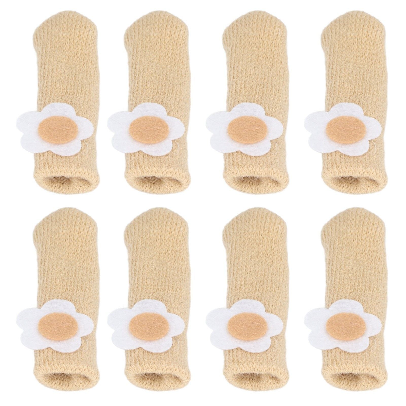 25Pcs Furniture Leg Cover Foot Cover Mat Floor Protector Double Layer Knitted Set Kit