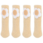 25Pcs Furniture Leg Cover Foot Cover Mat Floor Protector Double Layer Knitted Set Kit