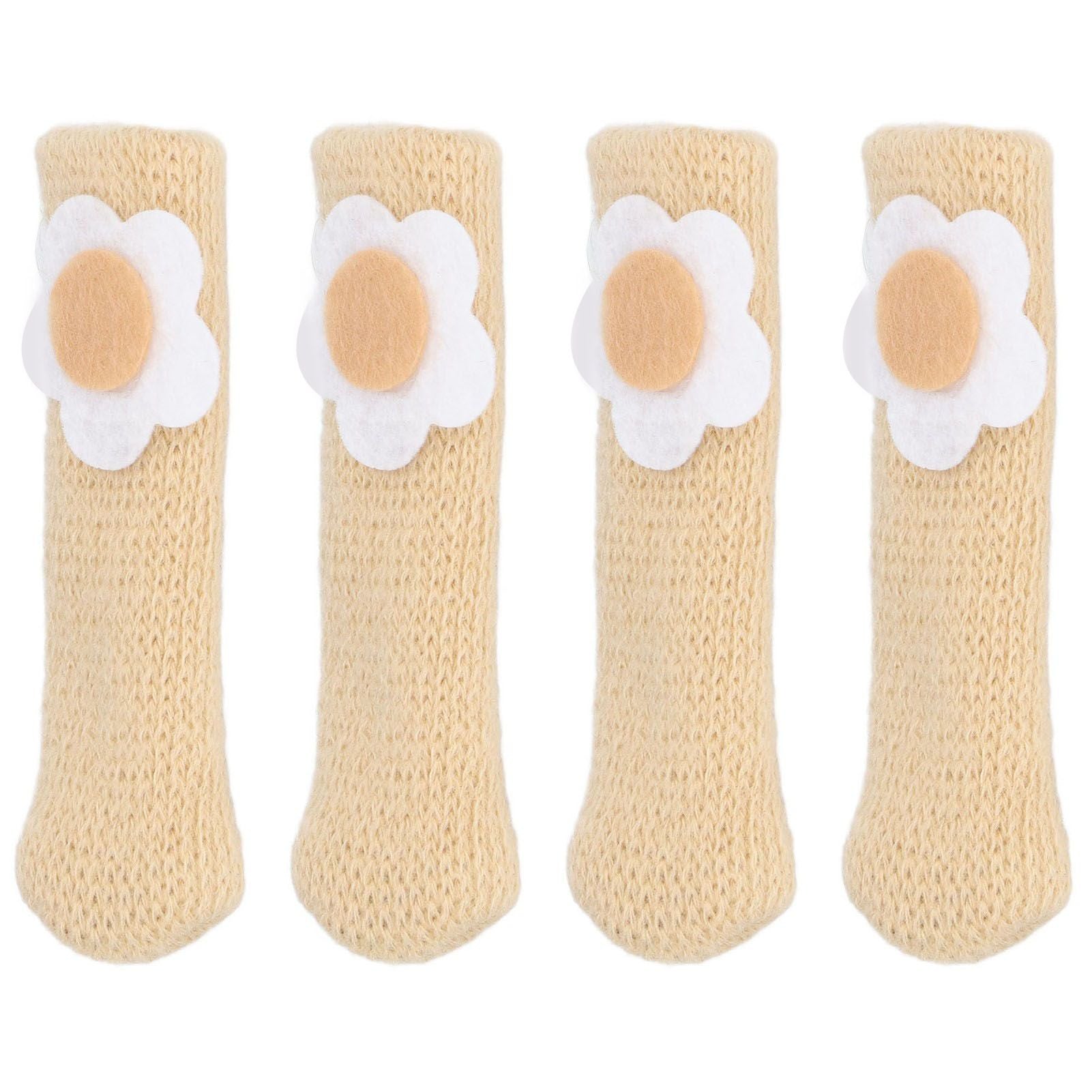 25Pcs Furniture Leg Cover Foot Cover Mat Floor Protector Double Layer Knitted Set Kit