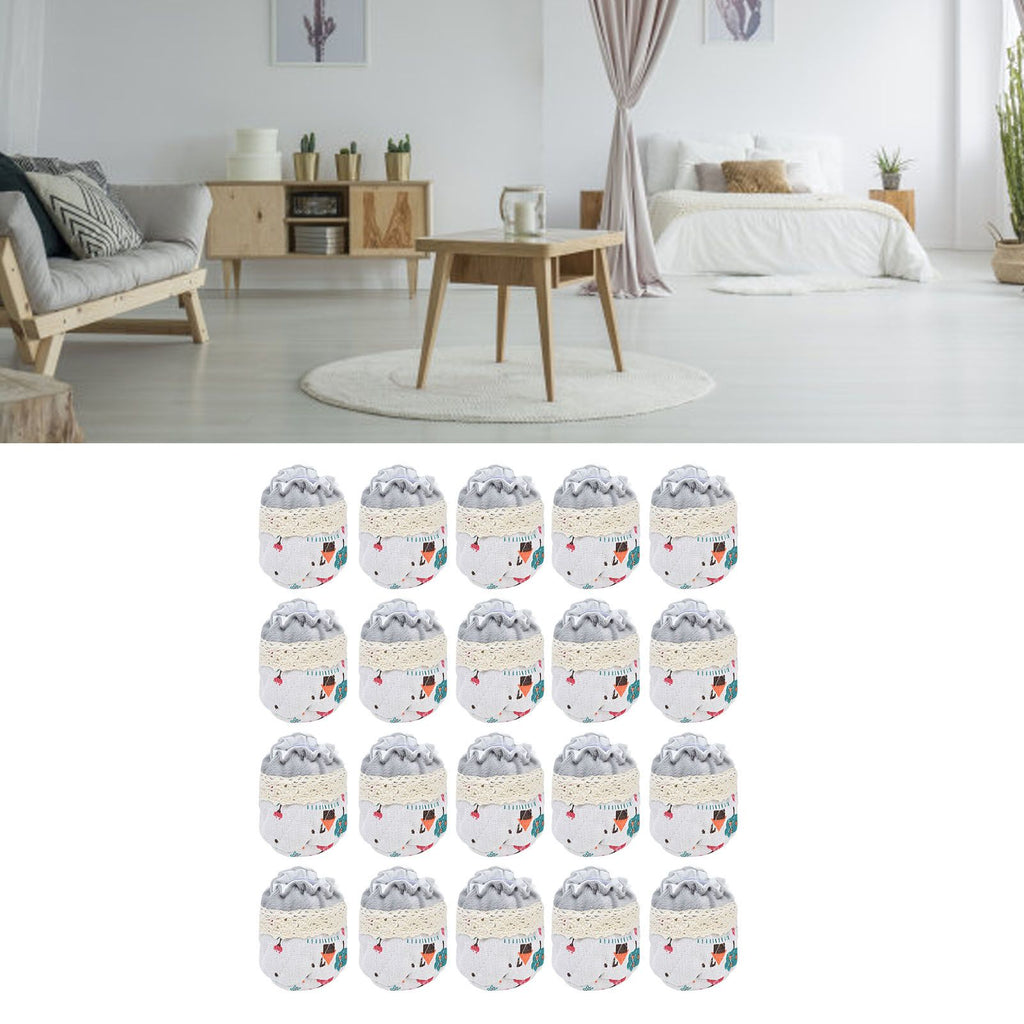 20pcs Chair Cover Flannel Material Double Thickness Elastic Reducing Noise 8cm/3.1in Foot Protectors for Home