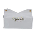 Tissue Bag Artificial Leather Vintage Kitchen Paper Towel Box Container for Office HomeGray