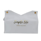Tissue Bag Artificial Leather Vintage Kitchen Paper Towel Box Container for Office HomeGray