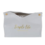 Tissue Bag Artificial Leather Vintage Kitchen Paper Towel Box Container for Office HomeGray