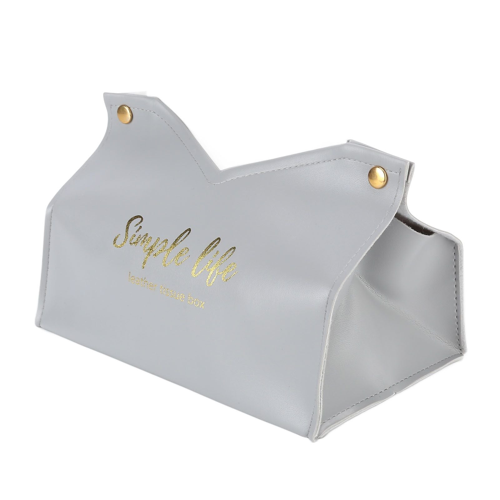 Tissue Bag Artificial Leather Vintage Kitchen Paper Towel Box Container for Office HomeGray