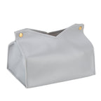 Tissue Bag Artificial Leather Vintage Kitchen Paper Towel Box Container for Office HomeGray