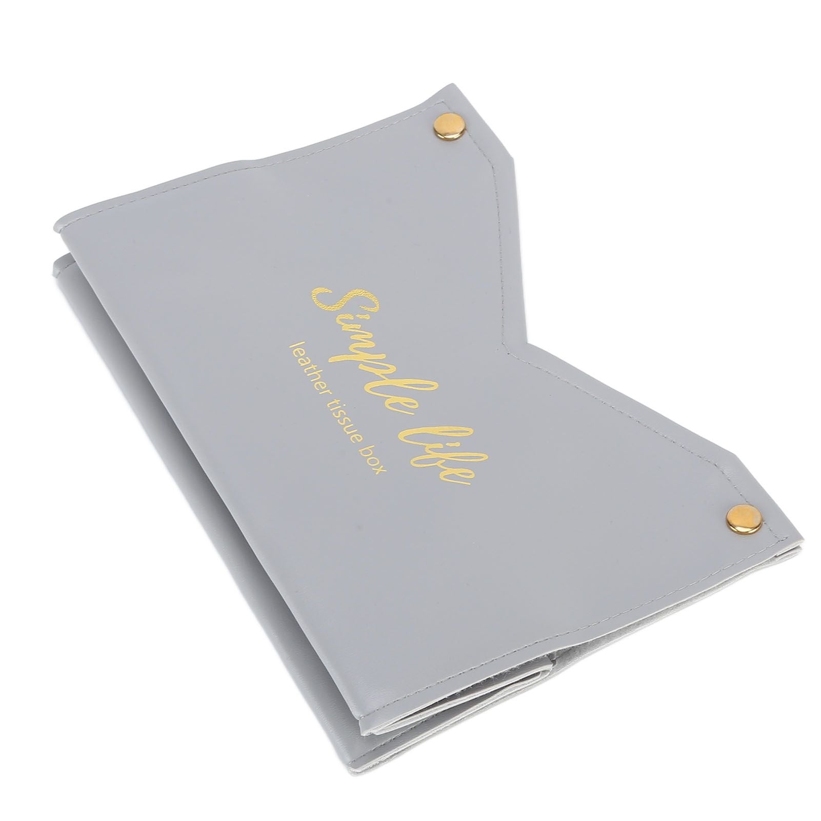 Tissue Bag Artificial Leather Vintage Kitchen Paper Towel Box Container for Office HomeGray