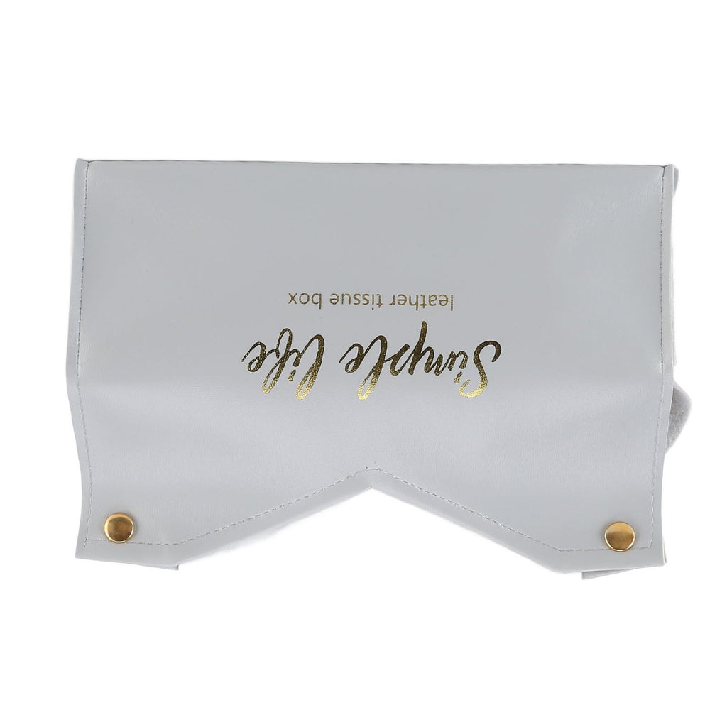Tissue Bag Artificial Leather Vintage Kitchen Paper Towel Box Container for Office HomeGray