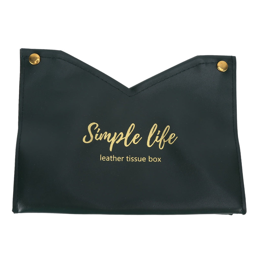 Tissue Bag Artificial Leather Vintage Kitchen Paper Towel Box Container for Office HomeGreen