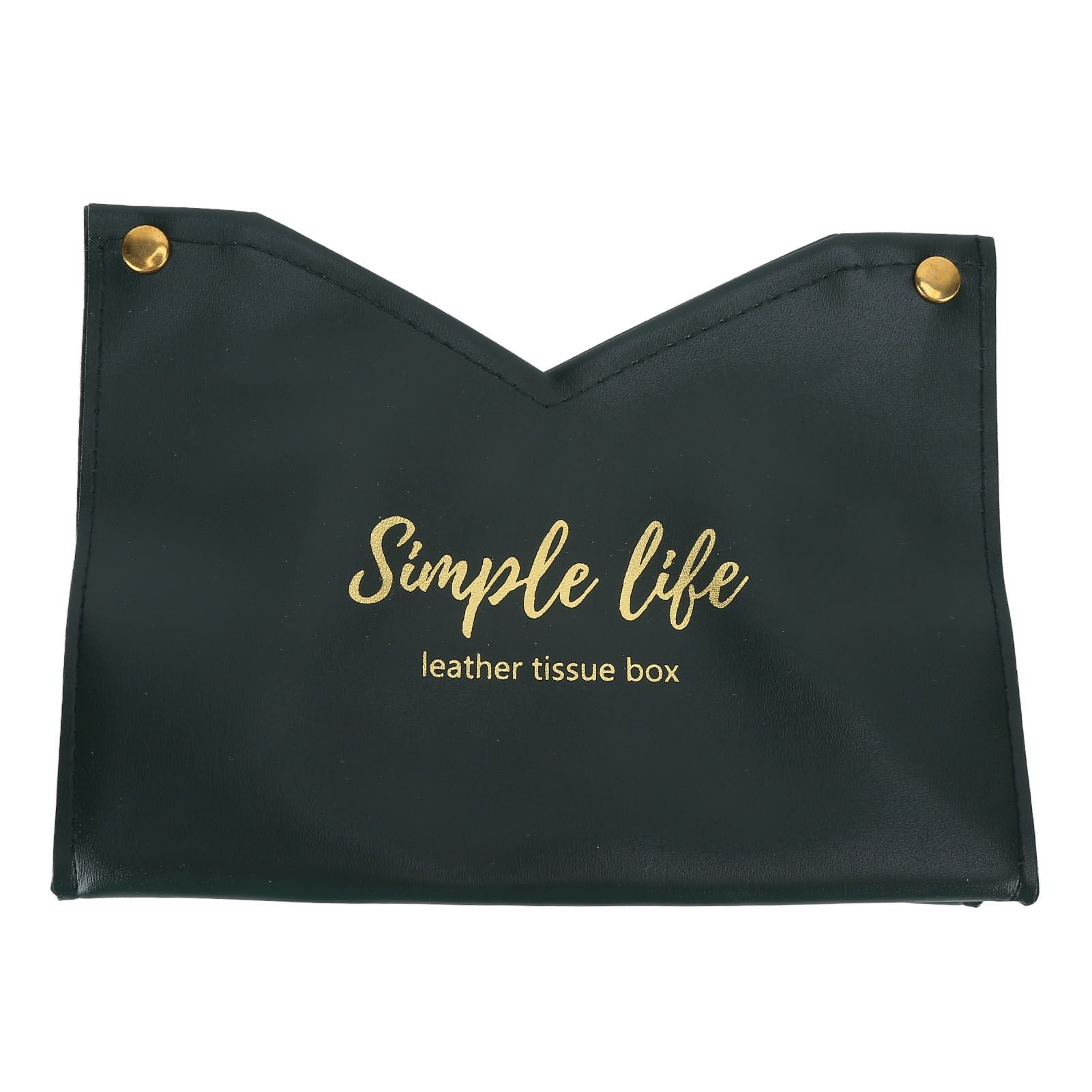 Tissue Bag Artificial Leather Vintage Kitchen Paper Towel Box Container for Office HomeGreen