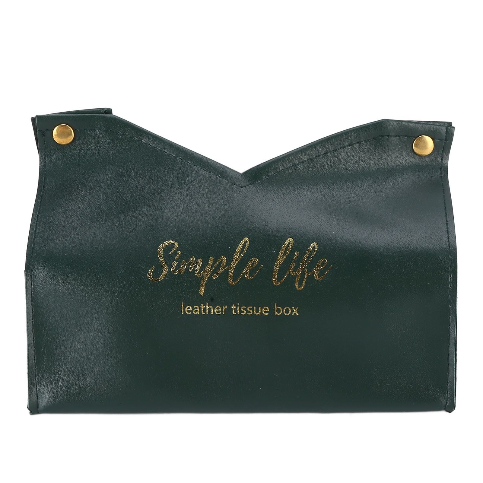Tissue Bag Artificial Leather Vintage Kitchen Paper Towel Box Container for Office HomeGreen