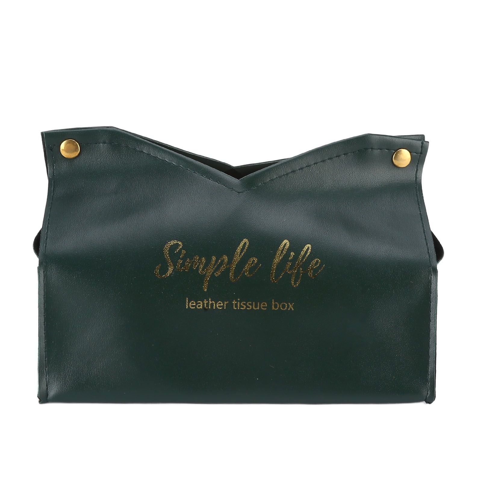 Tissue Bag Artificial Leather Vintage Kitchen Paper Towel Box Container for Office HomeGreen