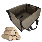 Log Carry Bag Waterproof Dual Use Portable Wet Wax Canvas Firewood Carrier Tote Bag for Logging