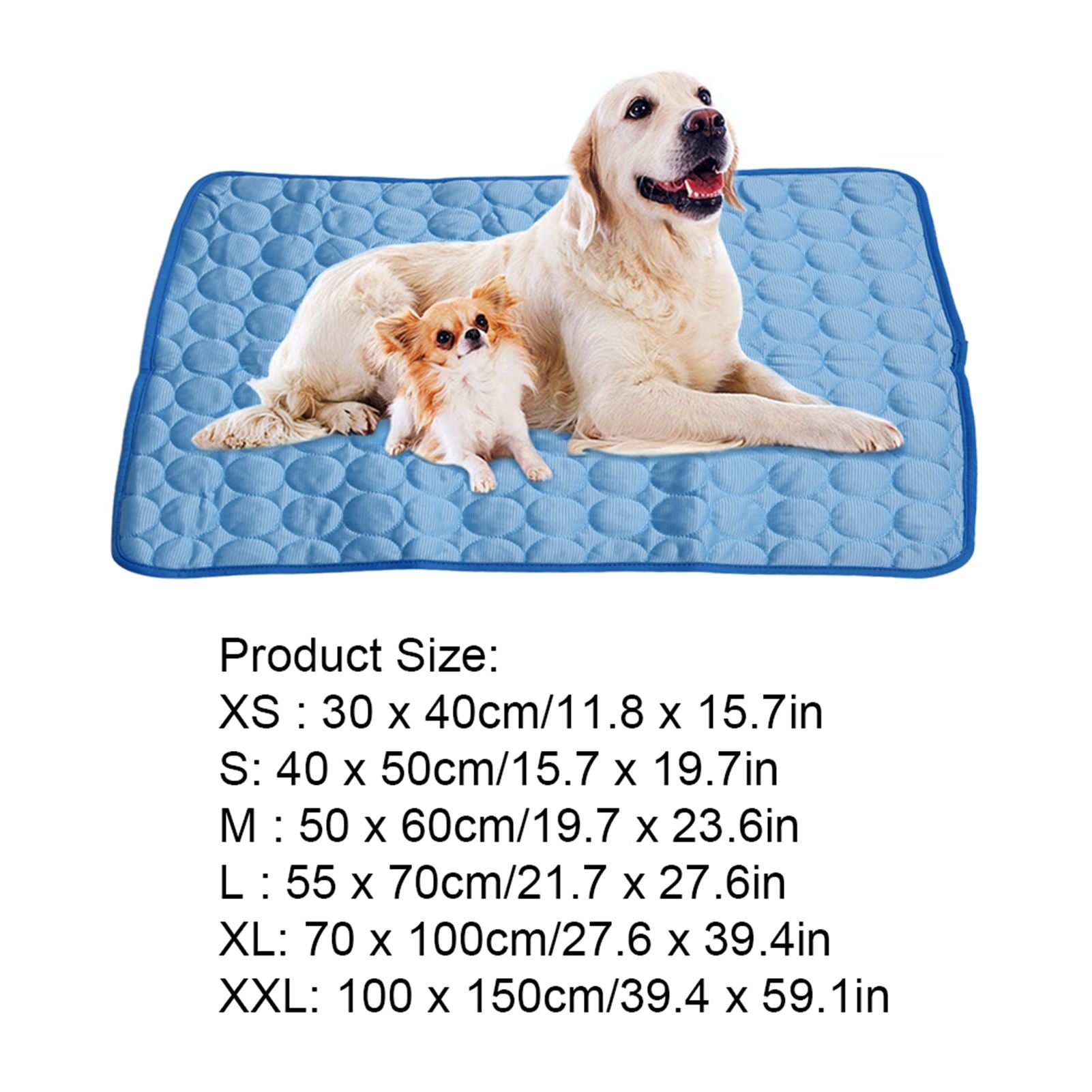 Pet Cooling Mat Breathable Soft Summer Dog Cat Sleeping Pad for Kennel Sofa Bed FloorBlue M