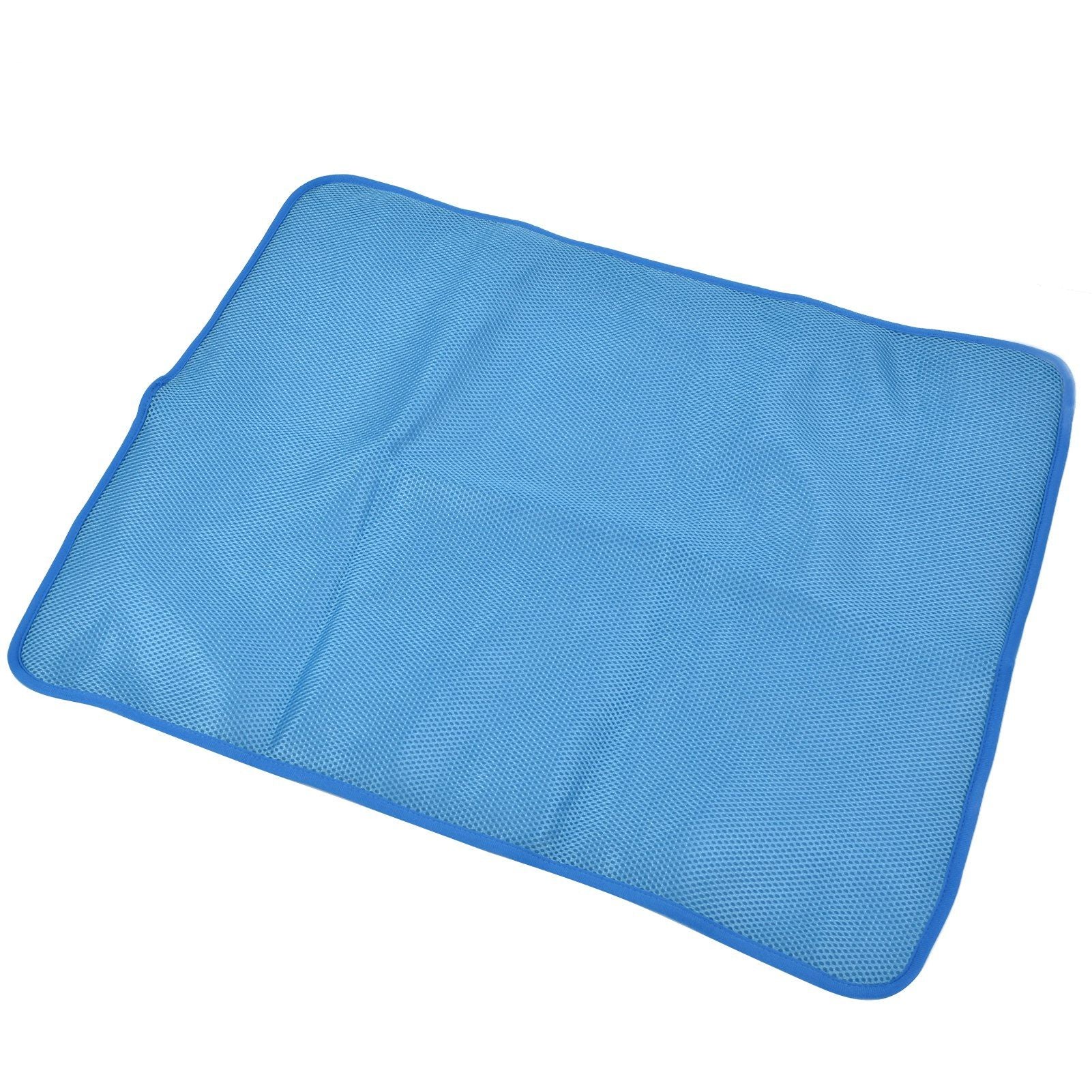 Pet Cooling Mat Breathable Soft Summer Dog Cat Sleeping Pad for Kennel Sofa Bed FloorBlue L