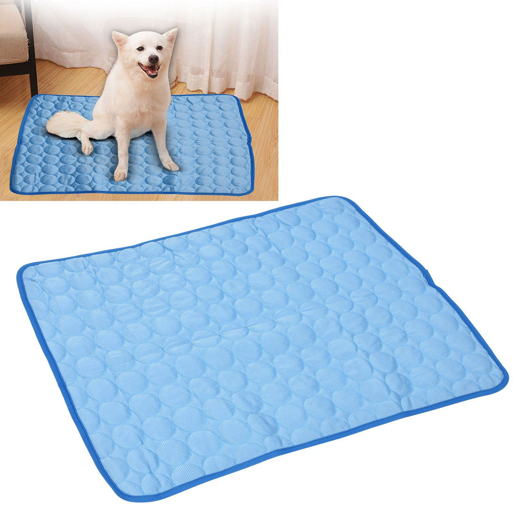 Pet Cooling Mat Breathable Soft Summer Dog Cat Sleeping Pad for Kennel Sofa Bed FloorBlue XL