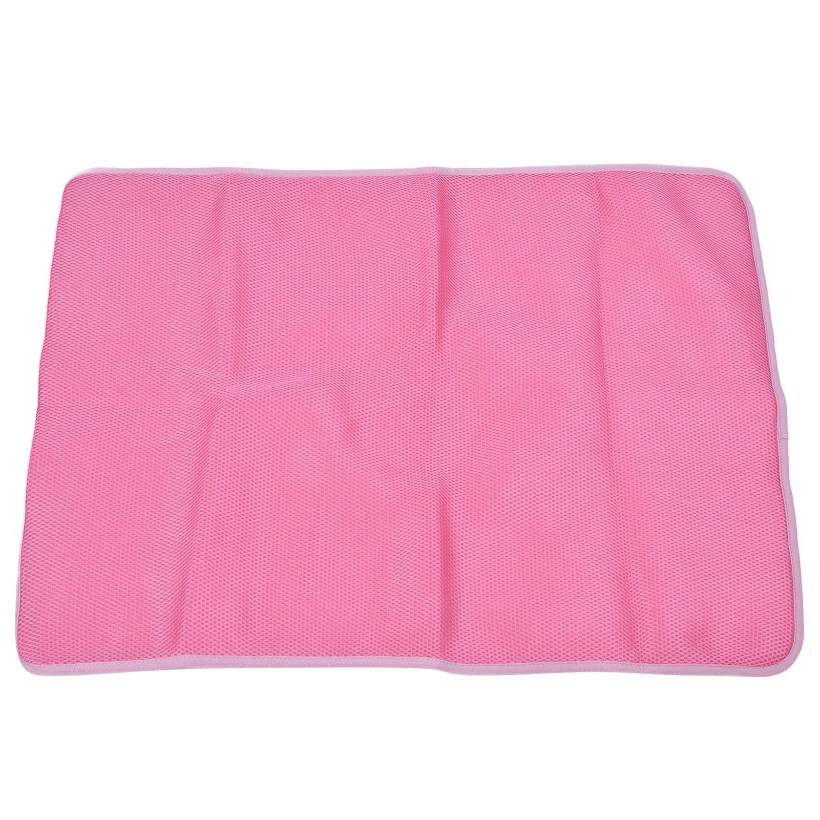 Pet Cooling Mat Breathable Soft Summer Dog Cat Sleeping Pad for Kennel Sofa Bed FloorPink M
