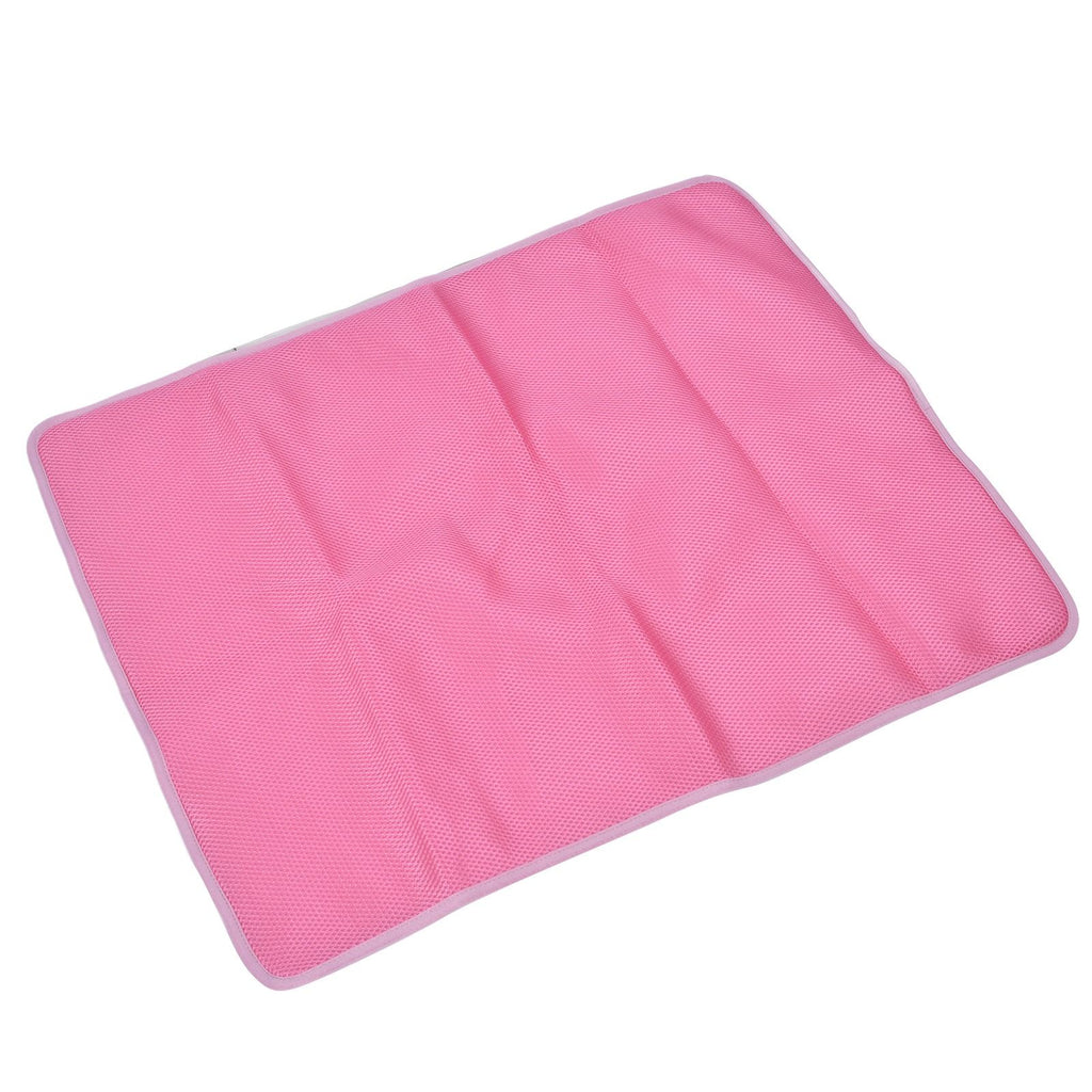 Pet Cooling Mat Breathable Soft Summer Dog Cat Sleeping Pad for Kennel Sofa Bed FloorPink M