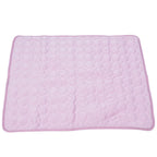 Pet Cooling Mat Breathable Soft Summer Dog Cat Sleeping Pad for Kennel Sofa Bed FloorPink L