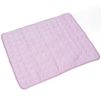 Pet Cooling Mat Breathable Soft Summer Dog Cat Sleeping Pad for Kennel Sofa Bed FloorPink L
