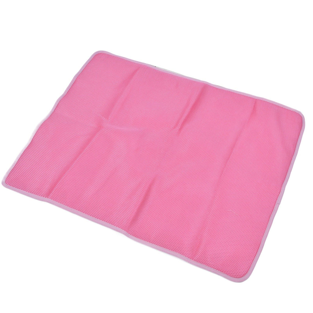 Pet Cooling Mat Breathable Soft Summer Dog Cat Sleeping Pad for Kennel Sofa Bed FloorPink L