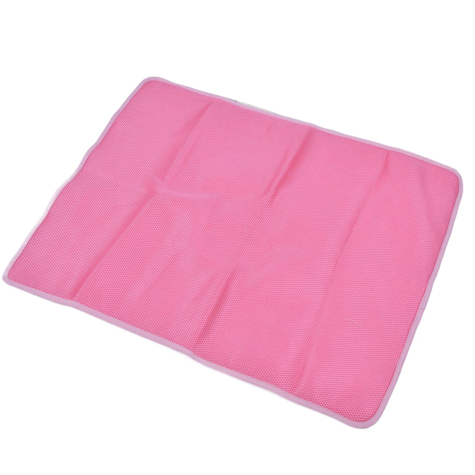 Pet Cooling Mat Breathable Soft Summer Dog Cat Sleeping Pad for Kennel Sofa Bed FloorPink XXL