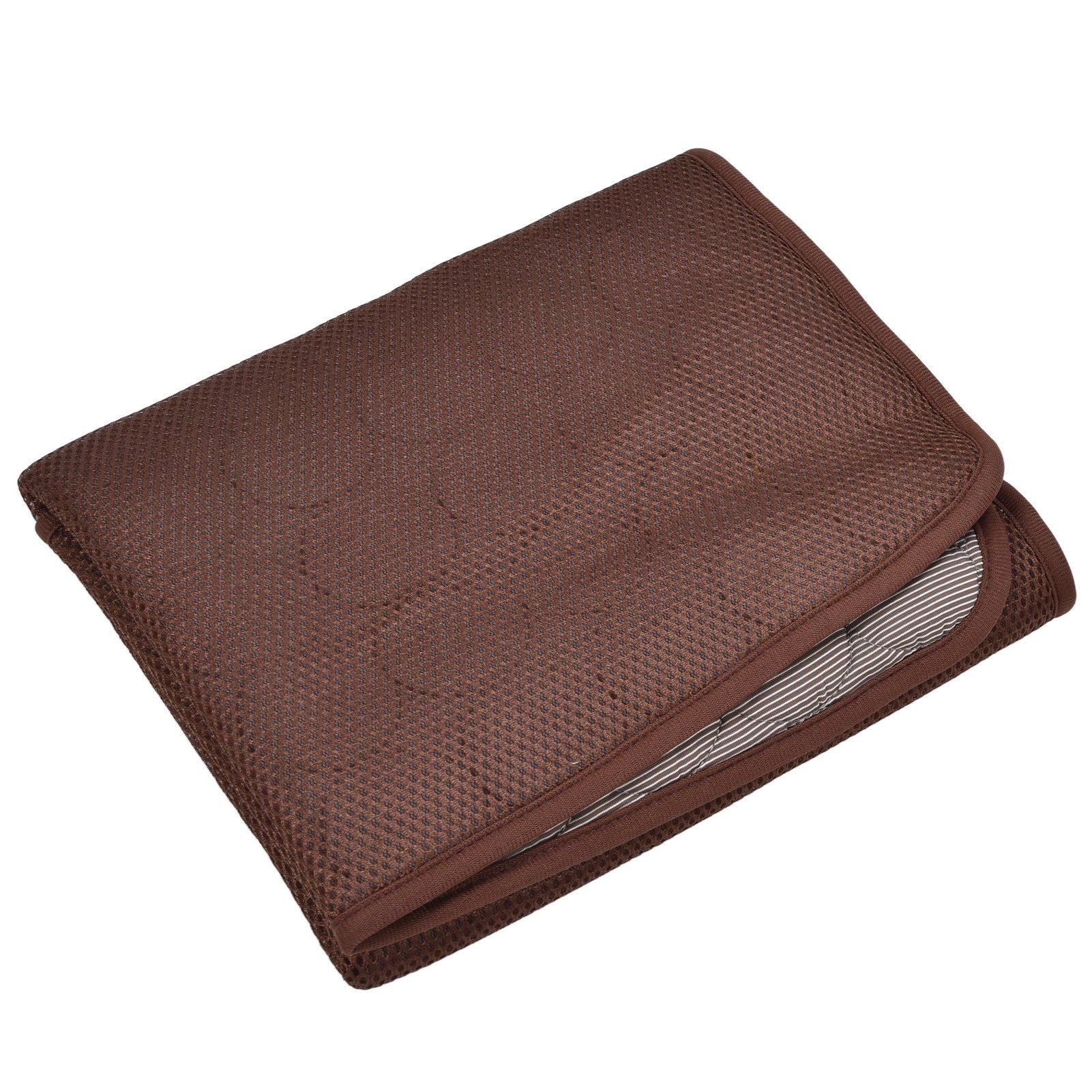 Pet Cooling Mat Breathable Soft Summer Dog Cat Sleeping Pad for Kennel Sofa Bed FloorBrown XS